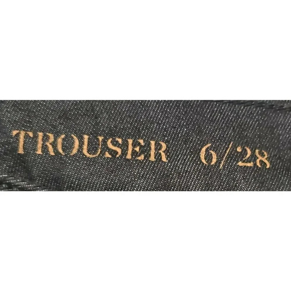 Black Denim Trouser Style Dress Slacks No Brand - Picture 7 of 8